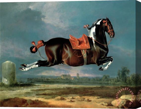 Johann Georg Hamilton The Piebald Horse Stretched Canvas Print / Canvas Art