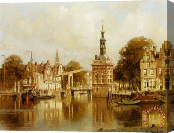Johannes Christiaan Karel Klinkenberg A View of Amsterdam Stretched Canvas Print / Canvas Art