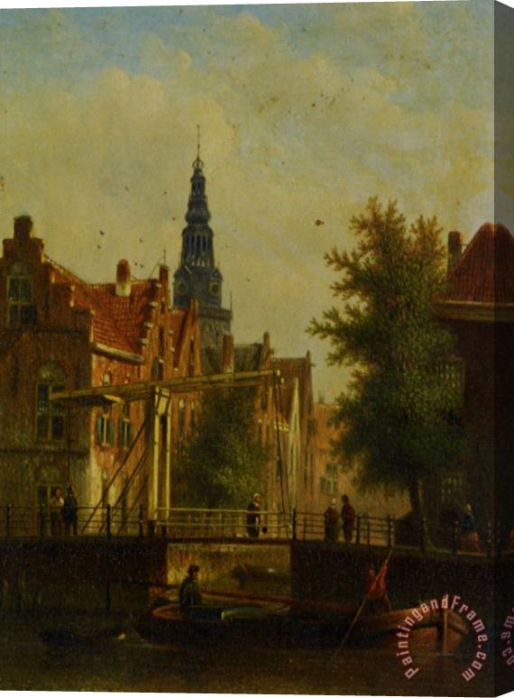 Johannes Franciscus Spohler Bridge Over The Canal Stretched Canvas Print / Canvas Art
