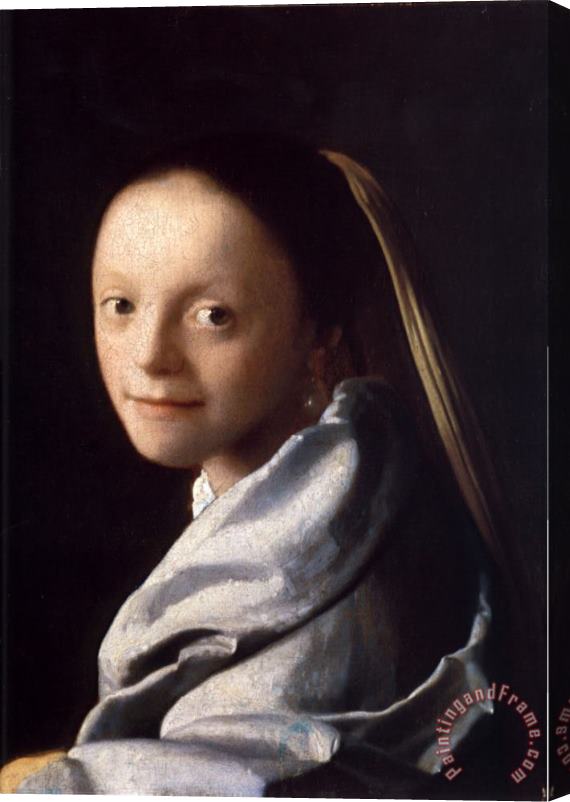 Johannes Vermeer Study of a Young Woman Stretched Canvas Print / Canvas Art