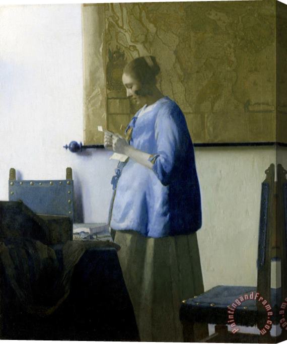 Johannes Vermeer Woman Reading a Letter Stretched Canvas Painting / Canvas Art