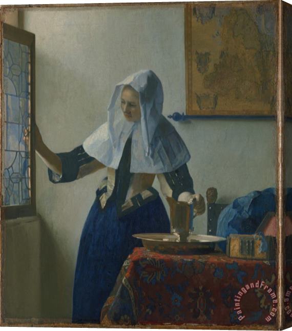 Johannes Vermeer Young Woman with a Water Jug Stretched Canvas Painting / Canvas Art