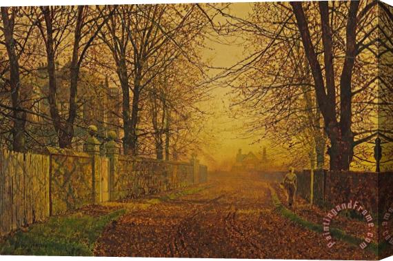 John Atkinson Grimshaw A Golden Shower Stretched Canvas Print / Canvas Art