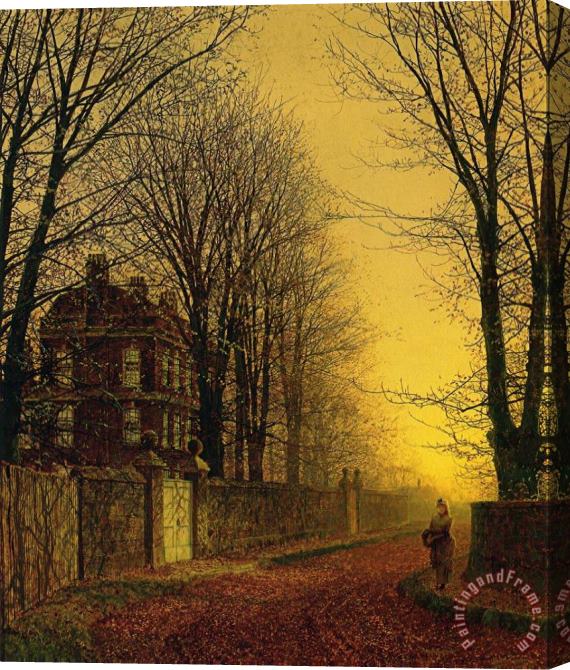 John Atkinson Grimshaw Autumn Gold Stretched Canvas Print / Canvas Art