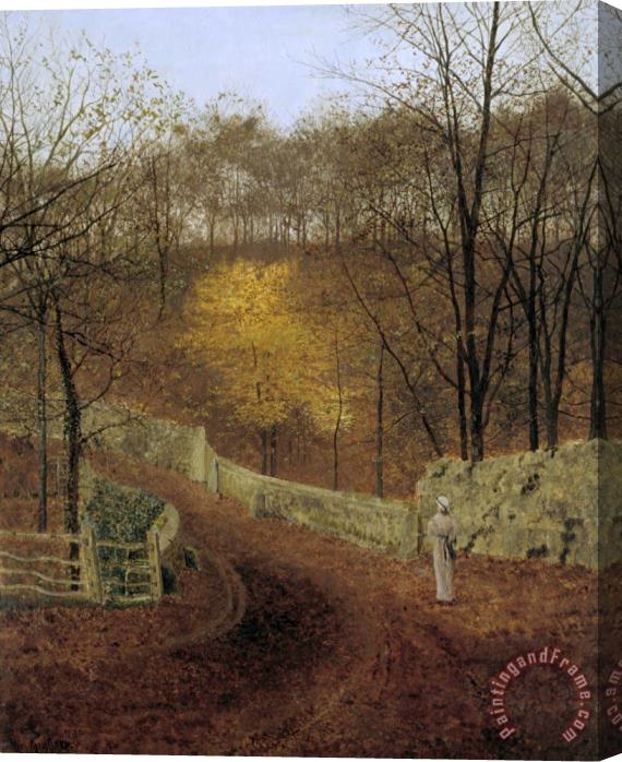 John Atkinson Grimshaw Autumn Herbst 1878 Stretched Canvas Painting / Canvas Art