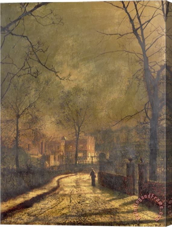 John Atkinson Grimshaw Autumn Scene Leeds 1874 Stretched Canvas Print / Canvas Art