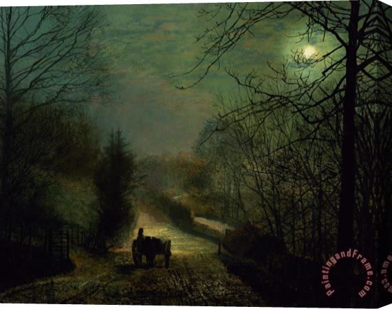 John Atkinson Grimshaw Forge Valley Stretched Canvas Print / Canvas Art