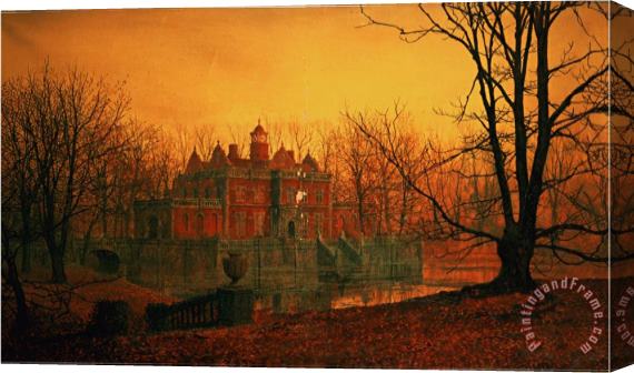 John Atkinson Grimshaw The Haunted House Stretched Canvas Painting / Canvas Art