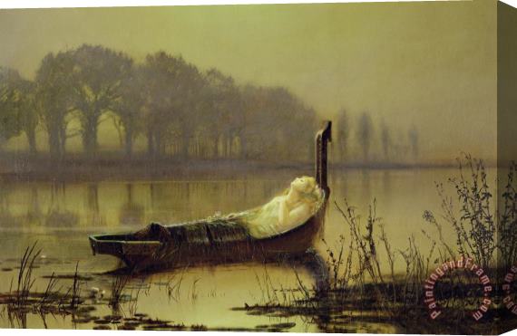 John Atkinson Grimshaw The Lady of Shalott Stretched Canvas Painting / Canvas Art
