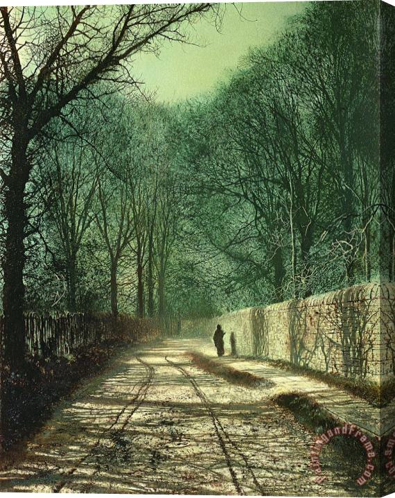 John Atkinson Grimshaw Tree Shadows in the Park Wall Stretched Canvas Print / Canvas Art
