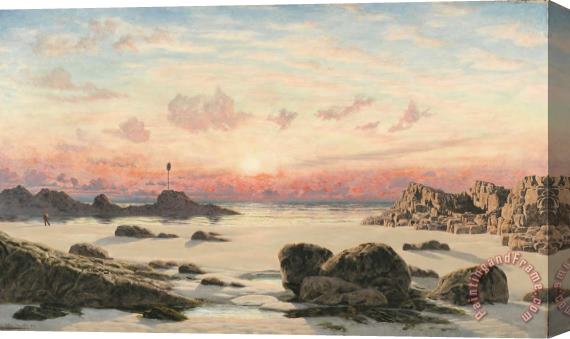 John Brett Bude Sands at Sunset Stretched Canvas Print / Canvas Art