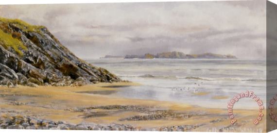 John Brett Caldy Island Stretched Canvas Print / Canvas Art