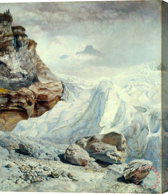 John Brett Glacier of Rosenlaui Stretched Canvas Print / Canvas Art