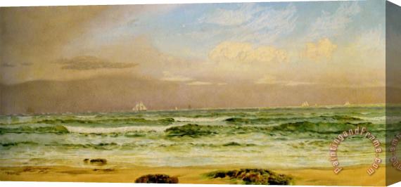 John Brett Shipping Off The Coast Stretched Canvas Painting / Canvas Art