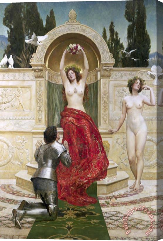 John Collier In the Venusburg Stretched Canvas Print / Canvas Art