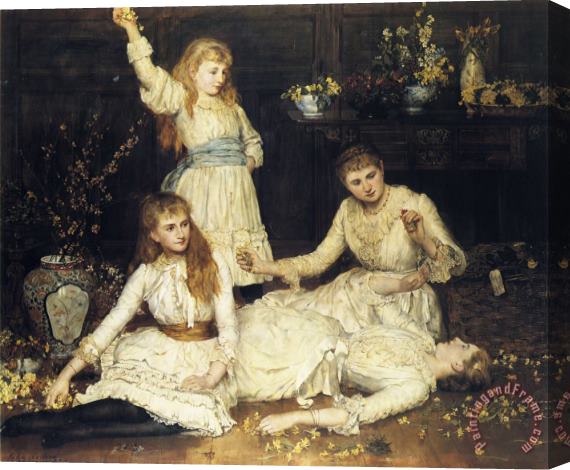 John Collier May, Agatha, Veronica, And Audrey The Daughters of Colonel Makins, Mp Stretched Canvas Print / Canvas Art