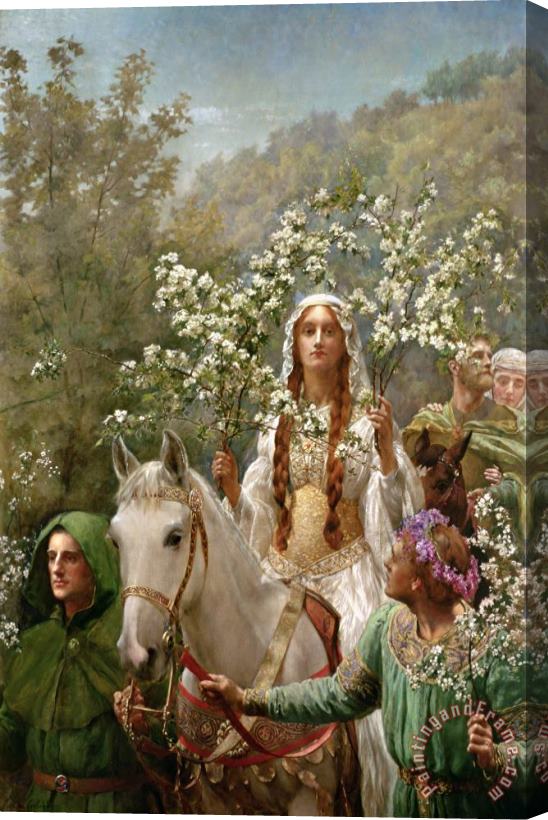 John Collier Queen Guinevere Stretched Canvas Painting / Canvas Art