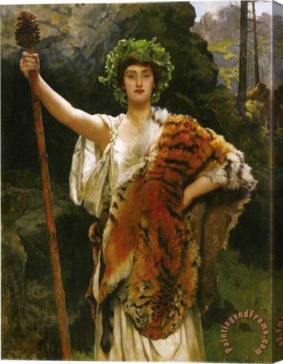 John Collier The Priestess of Bacchus Stretched Canvas Print / Canvas Art