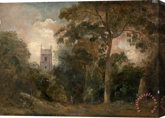John Constable A Church in The Trees Stretched Canvas Print / Canvas Art