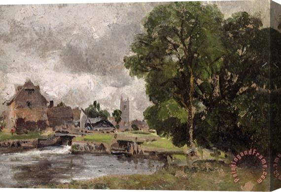 John Constable Dedham Lock and Mill Stretched Canvas Print / Canvas Art
