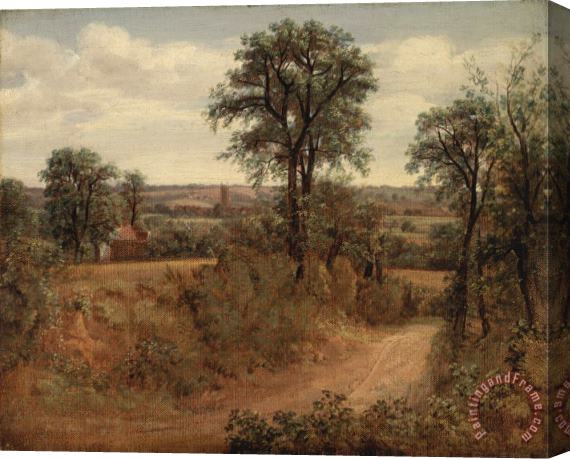 John Constable Lane Near Dedham Stretched Canvas Print / Canvas Art