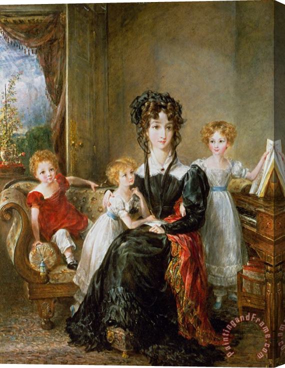 John Constable Portrait of Elizabeth Lea and her Children Stretched Canvas Print / Canvas Art