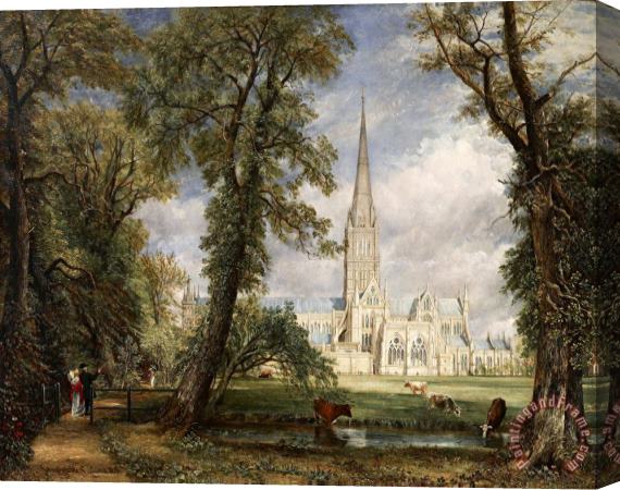 John Constable Salisbury Cathedral From The Bishop's Garden Stretched Canvas Painting / Canvas Art