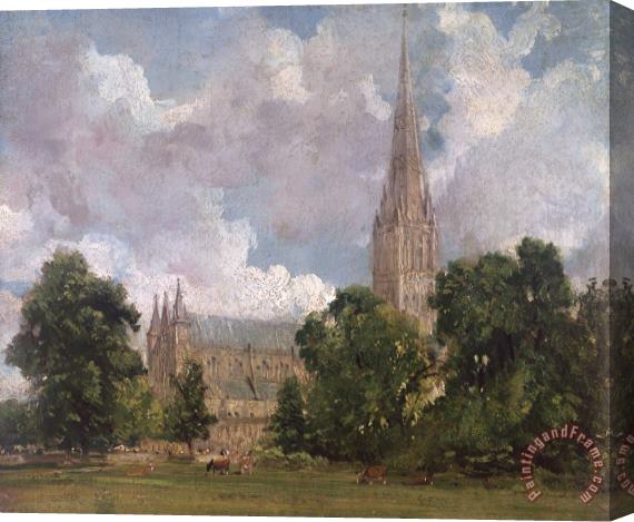 John Constable Salisbury Cathedral from the south west Stretched Canvas Print / Canvas Art