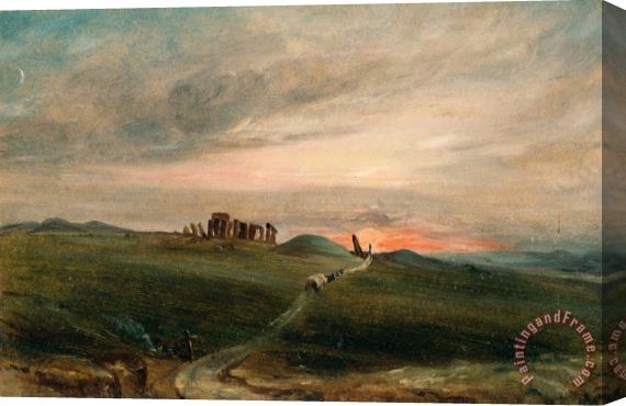 John Constable Stonehenge at Sunset Stretched Canvas Print / Canvas Art