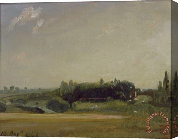 John Constable View Towards the Rectory - East Bergholt Stretched Canvas Painting / Canvas Art