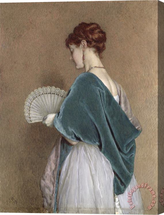 John Dawson Watson Woman with a Fan Stretched Canvas Painting / Canvas Art
