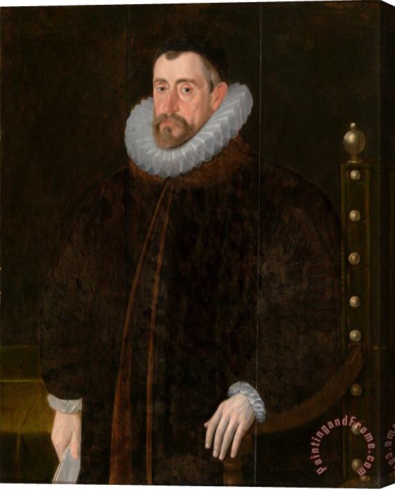 John de Critz Sir Francis Walsingham Stretched Canvas Print / Canvas Art