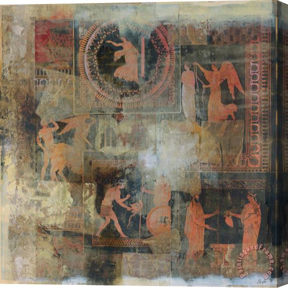 John Douglas Etruscan Vision Iv Stretched Canvas Painting / Canvas Art