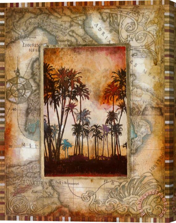 John Douglas Tahitian Sunset I Stretched Canvas Painting / Canvas Art