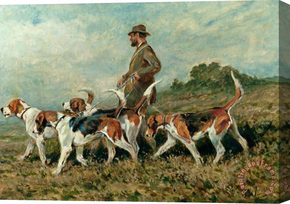 John Emms Hunting Exercise Stretched Canvas Print / Canvas Art