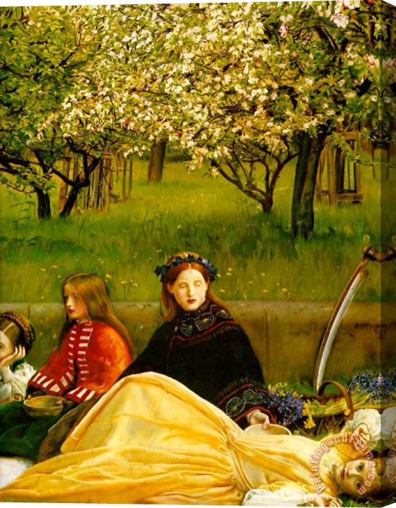John Everett Millais Apple Blossoms (spring) Detail I Stretched Canvas Painting / Canvas Art