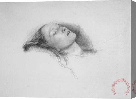 John Everett Millais Elizabeth Siddal Study for Ophelia Stretched Canvas Print / Canvas Art
