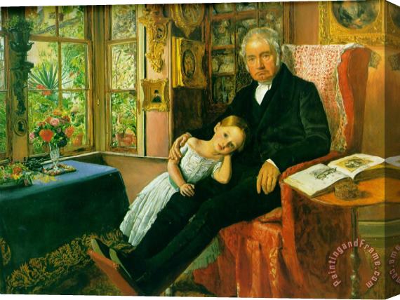 John Everett Millais James Wyatt And His Granddaughter Mary Stretched Canvas Painting / Canvas Art