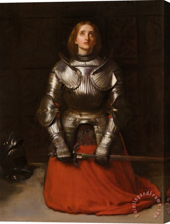 John Everett Millais Joan of Arc Stretched Canvas Print / Canvas Art