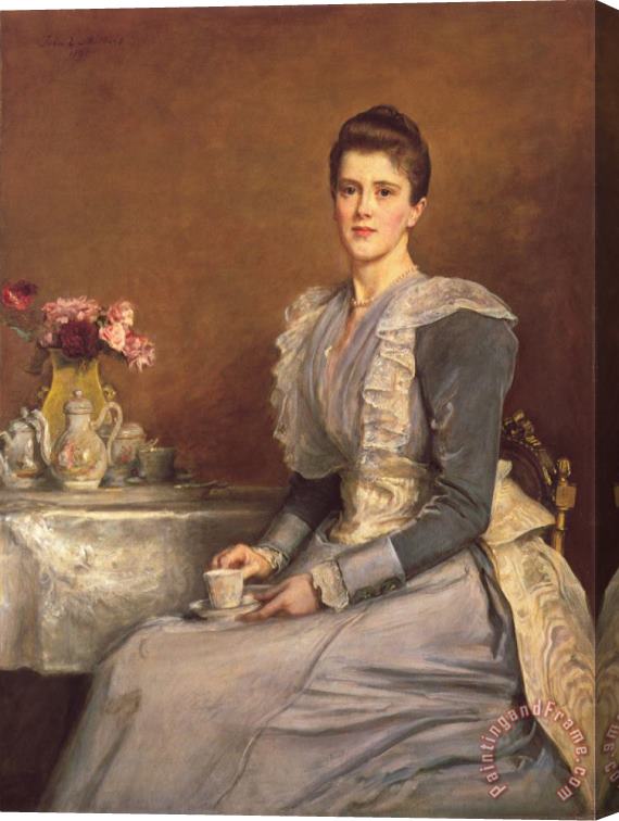 John Everett Millais Mary Chamberlain Stretched Canvas Print / Canvas Art
