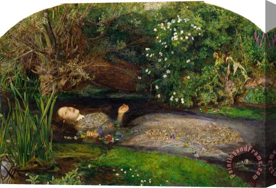 John Everett Millais Ophelia Stretched Canvas Painting / Canvas Art