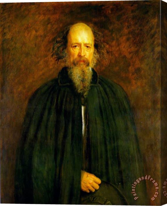 John Everett Millais Portrait of Lord Alfred Tennyson Stretched Canvas Painting / Canvas Art