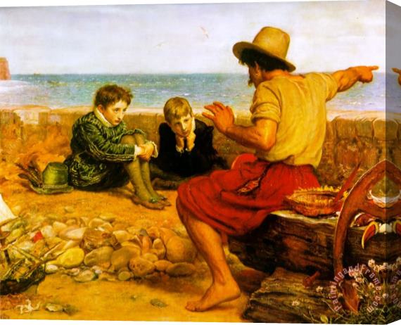John Everett Millais The Boyhood of Raleigh Stretched Canvas Painting / Canvas Art