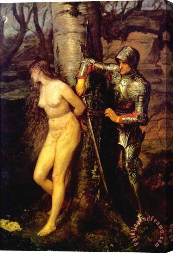 John Everett Millais The Knight Errant Stretched Canvas Print / Canvas Art