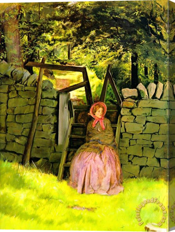 John Everett Millais Waiting Stretched Canvas Print / Canvas Art