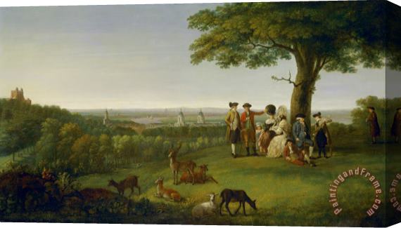 John Feary One Tree Hill, Greenwich, with London in The Distance Stretched Canvas Print / Canvas Art