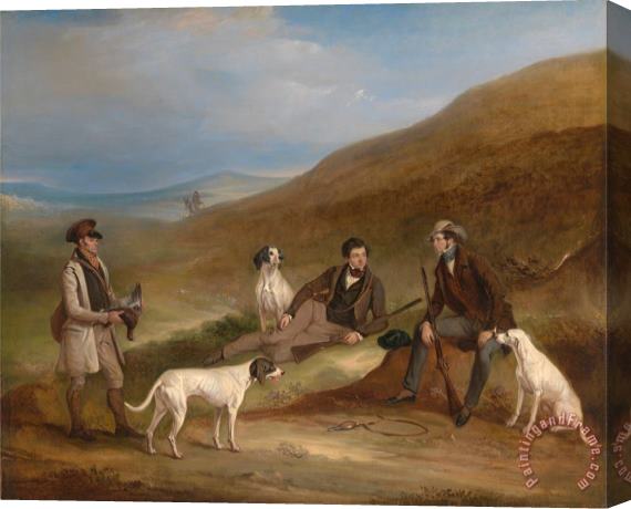 John Ferneley Edward Horner Reynard And His Brother George Grouse Shooting at Middlesmoor, Yorkshire, with Their G Stretched Canvas Print / Canvas Art