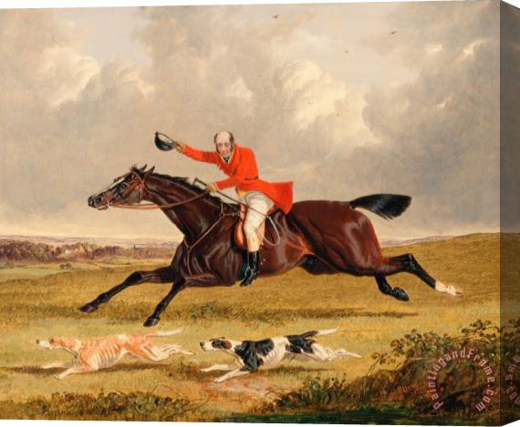 John Frederick Herring Foxhunting Encouraging Hounds Stretched Canvas Painting / Canvas Art