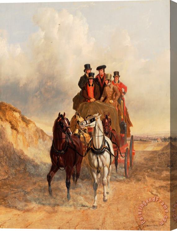 John Frederick Herring The Royal Mail Coach on The Road Stretched Canvas Painting / Canvas Art