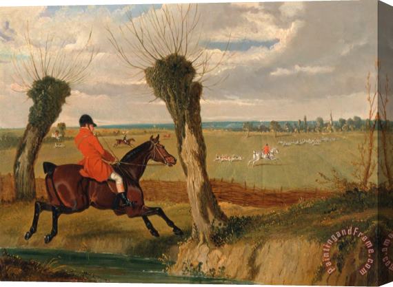 John Frederick Herring The Suffolk Hunt Full Cry Stretched Canvas Painting / Canvas Art